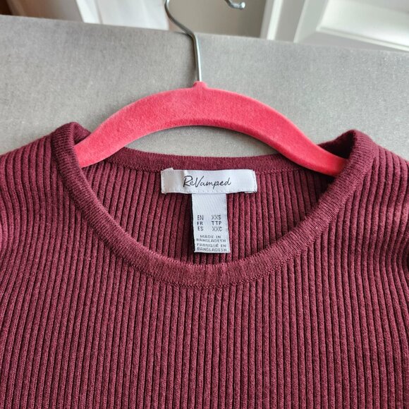 Revamped Burgundy Knit Dress - Picture 3 of 4